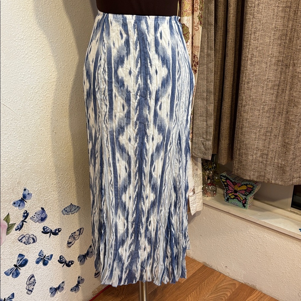 Ruby Rd. Petite Blue And White Patterned Maxi Ski… - image 4